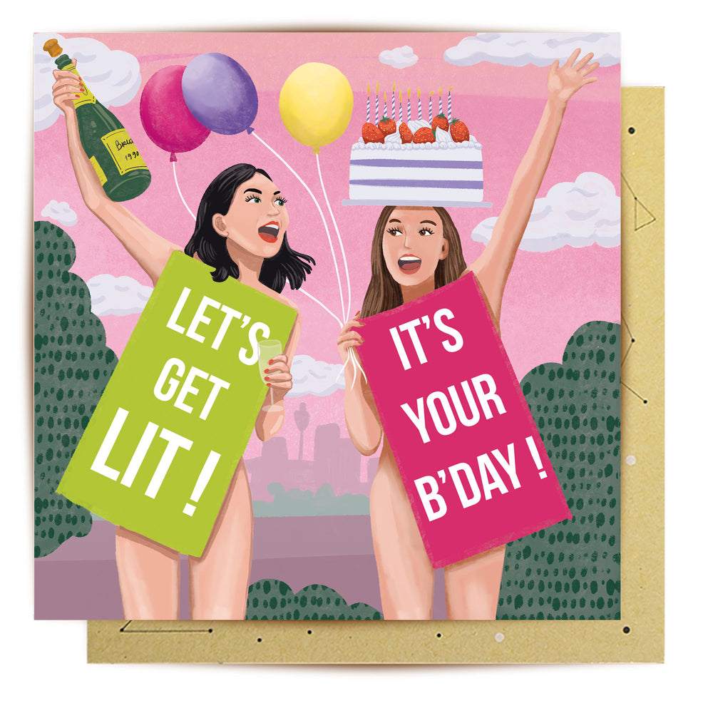 Greeting Card Let's Get Lit