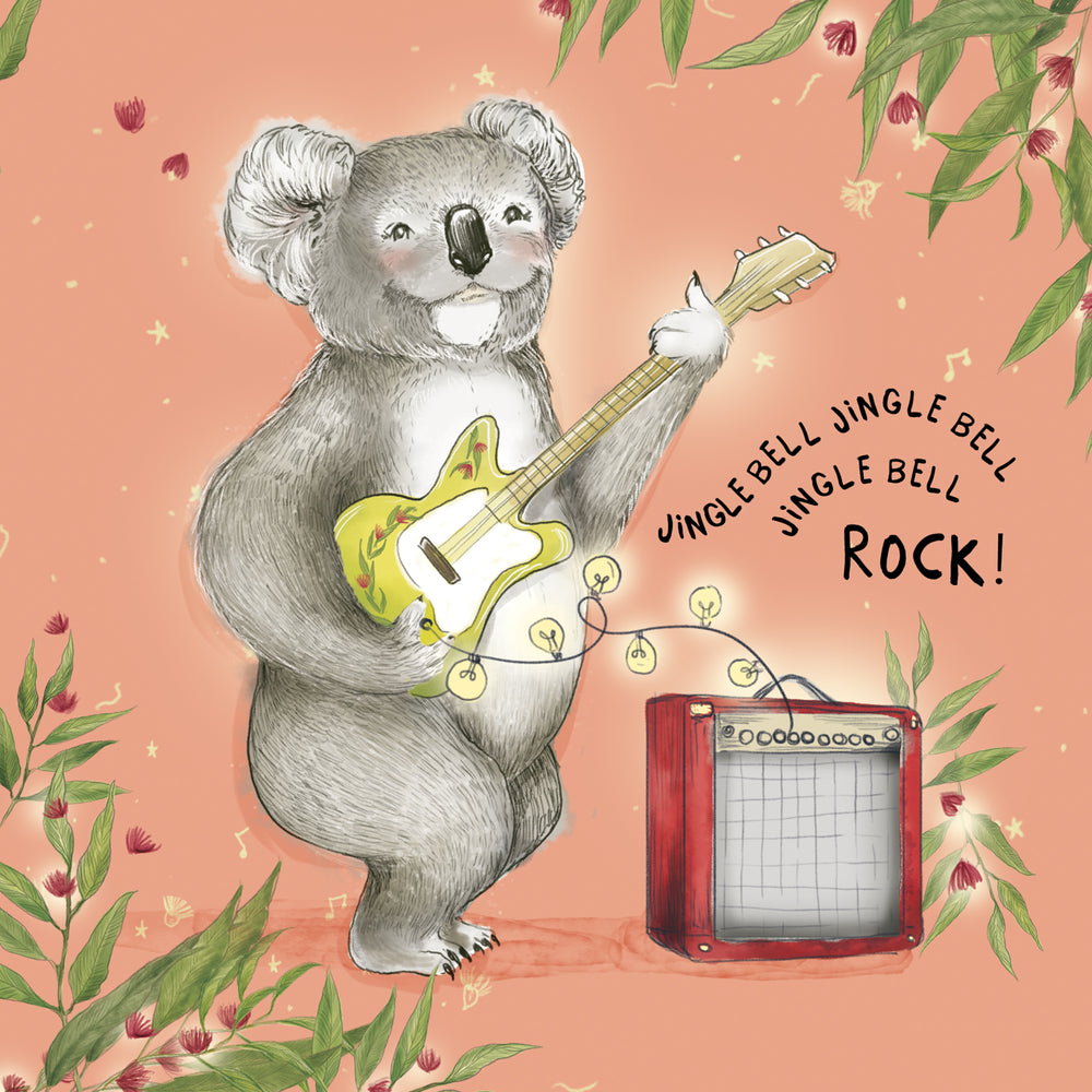 Greeting Card Jingle Bell Rock Koala