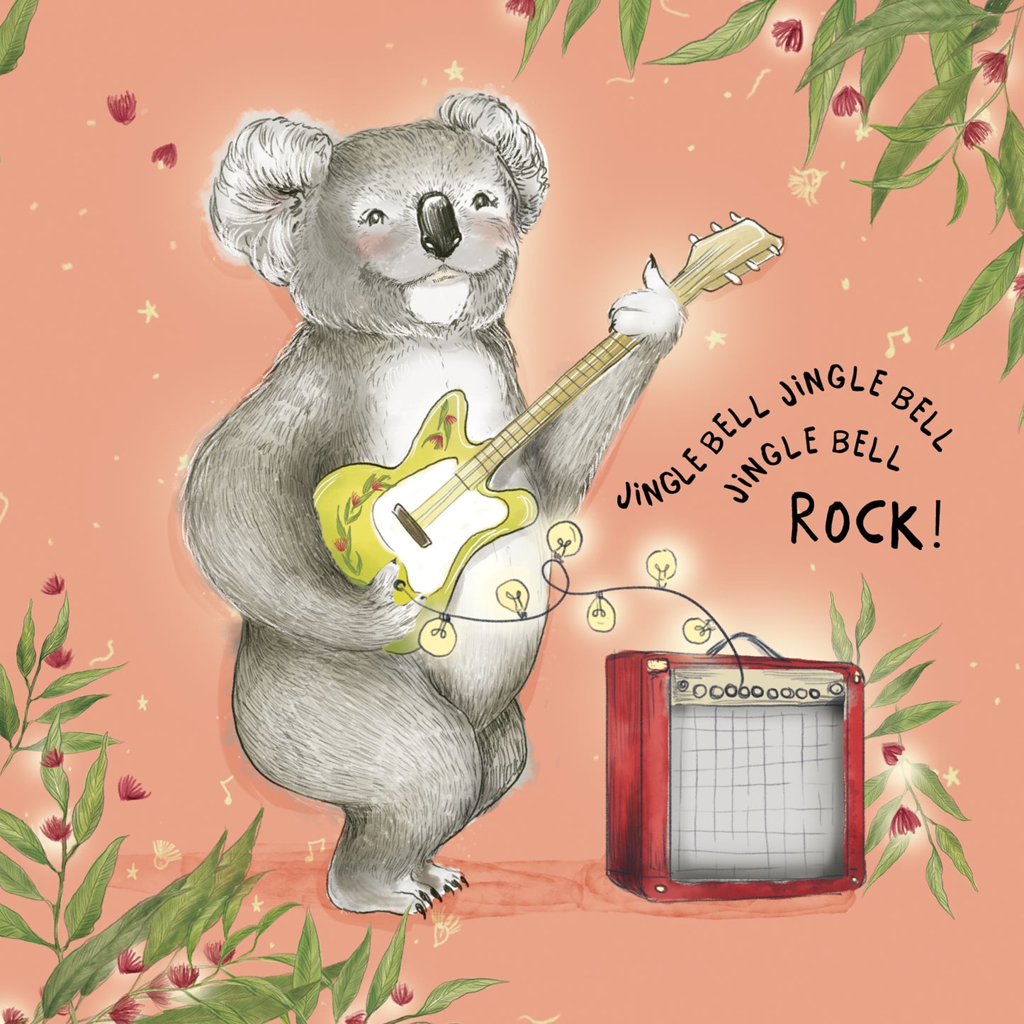 Greeting Card Jingle Bell Rock Koala