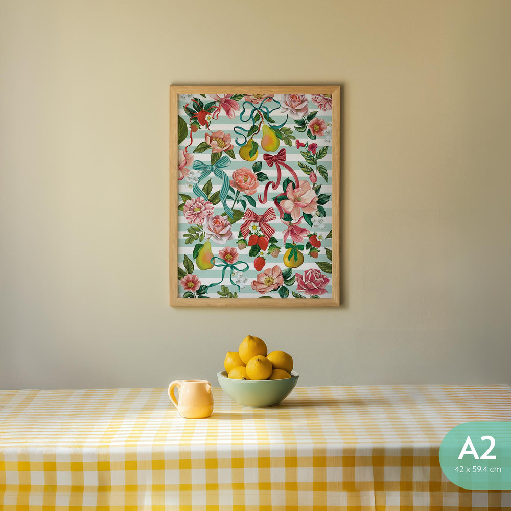 Art Print Je T'aime Paris Pattern