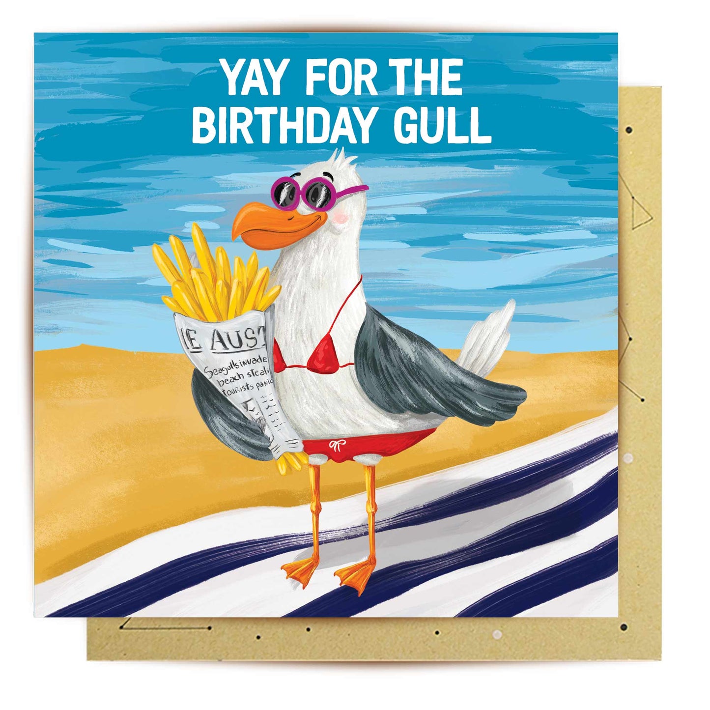 Greeting Card Yay For The Birthday Gull
