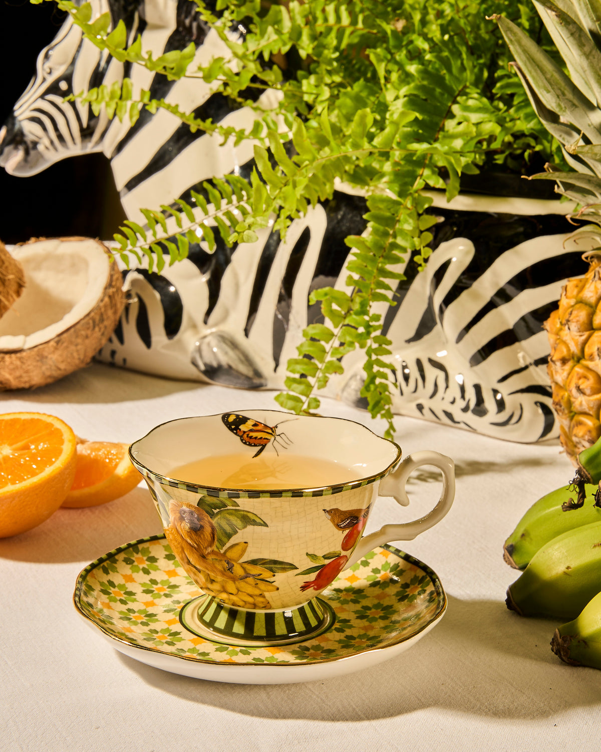 Tea Cup & Saucer Brazilian Summer