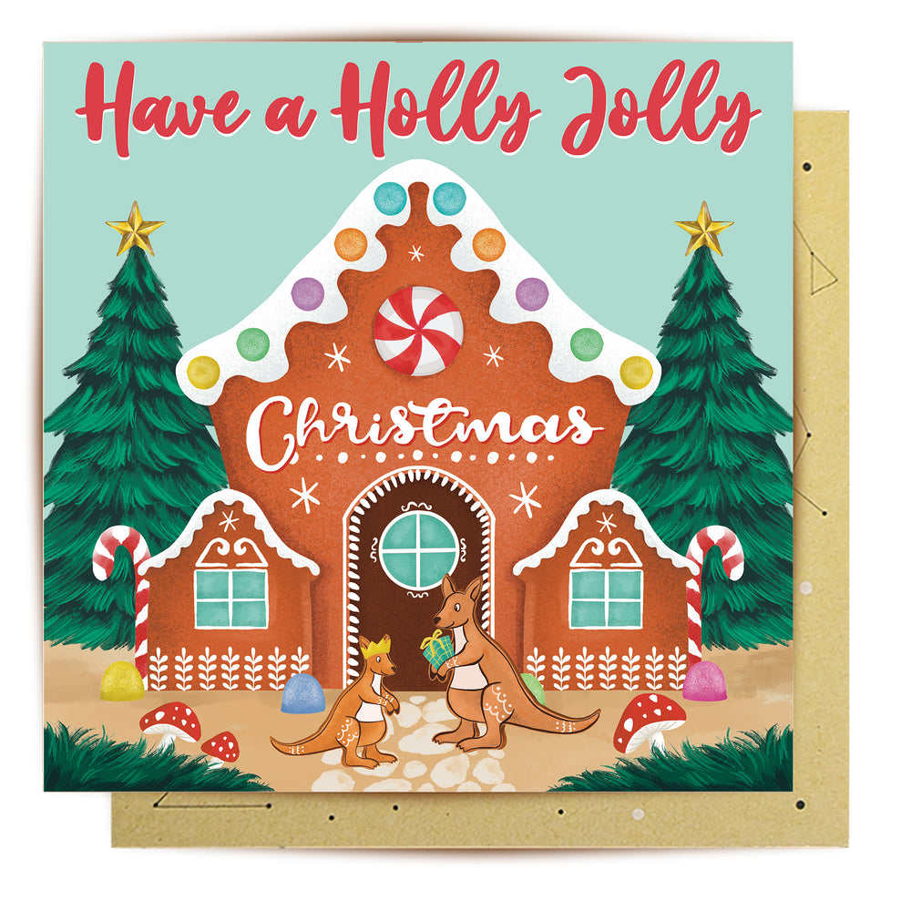 Greeting Card Holly Jolly Christmas