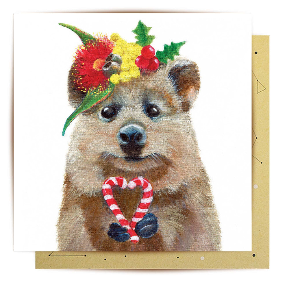 Greeting Card Quokka Elfie
