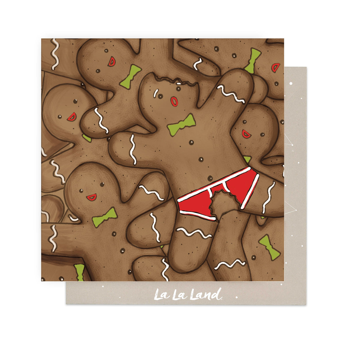 Greeting Card Naughty Gingerbread