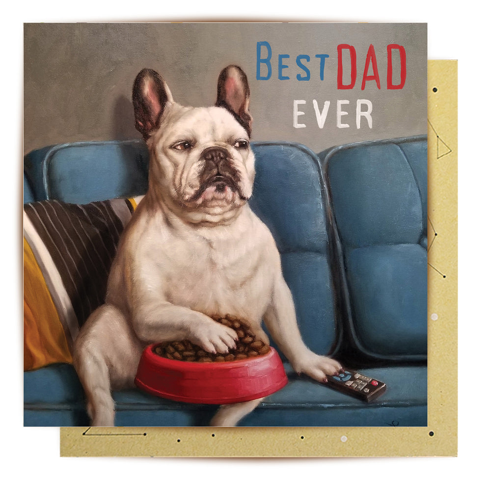 Greeting Card TV French Bulldog