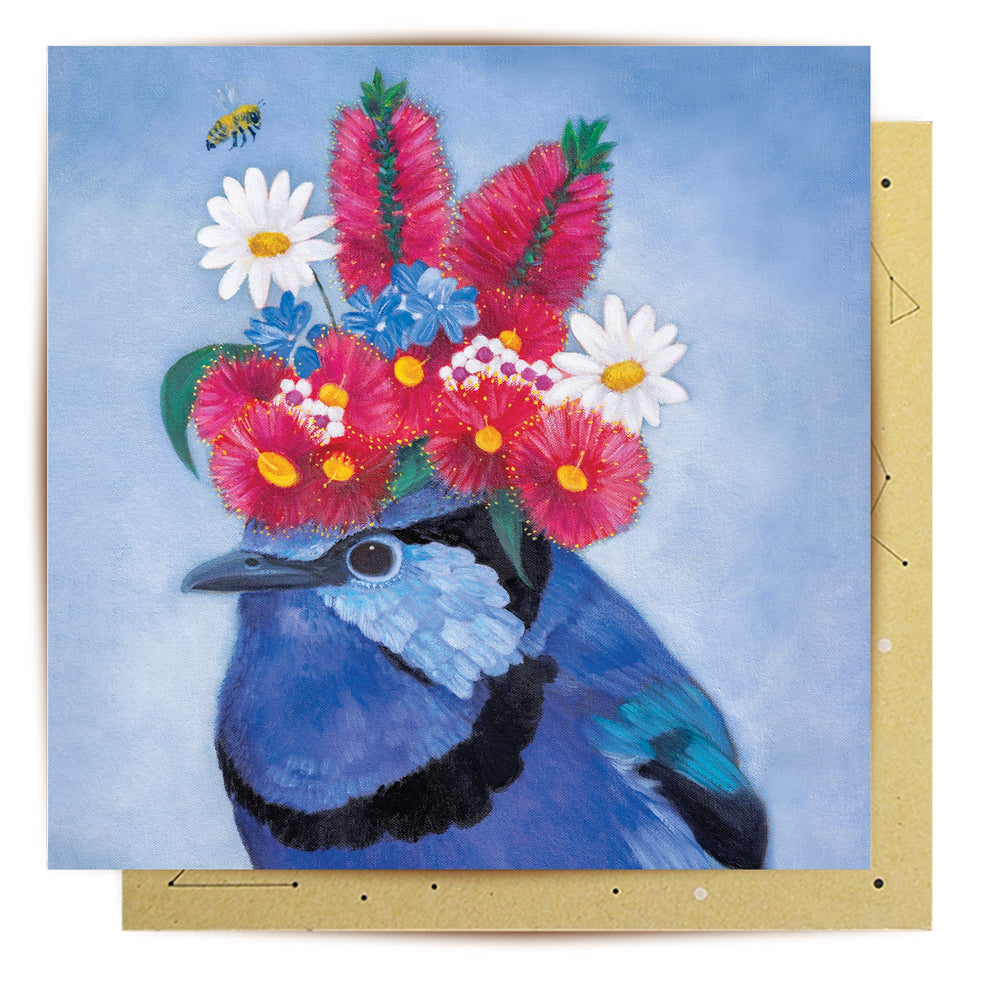 
                      
                        Greeting Card Floral Fairy Wren
                      
                    