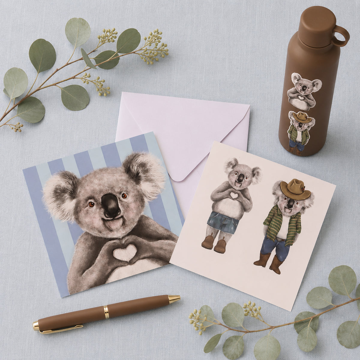 Sticker Card I Heart Koala