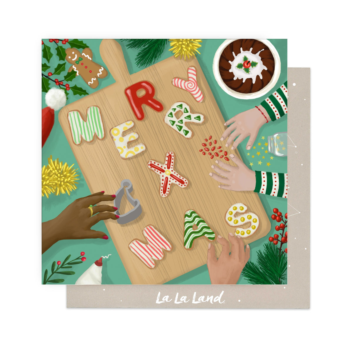 Greeting Card Cookie Decorations