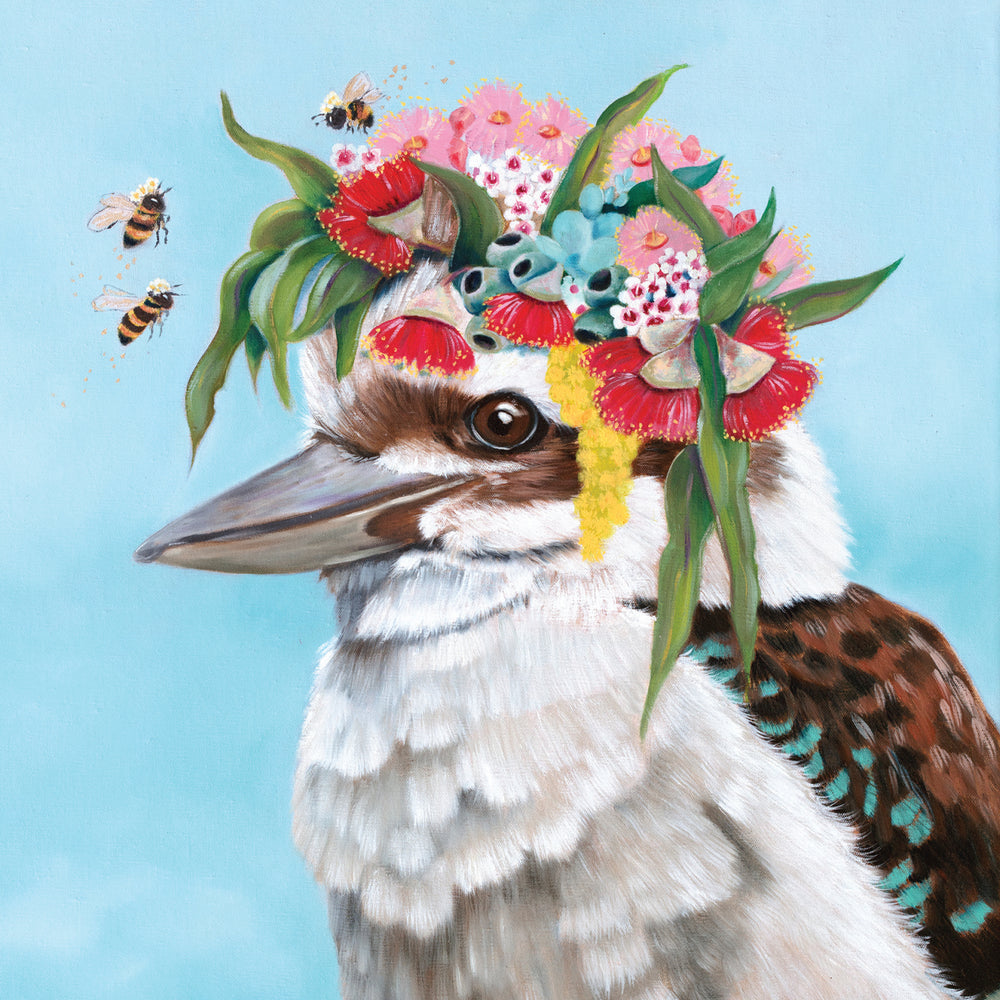 
                      
                        Greeting Card Kookaburra and bees
                      
                    