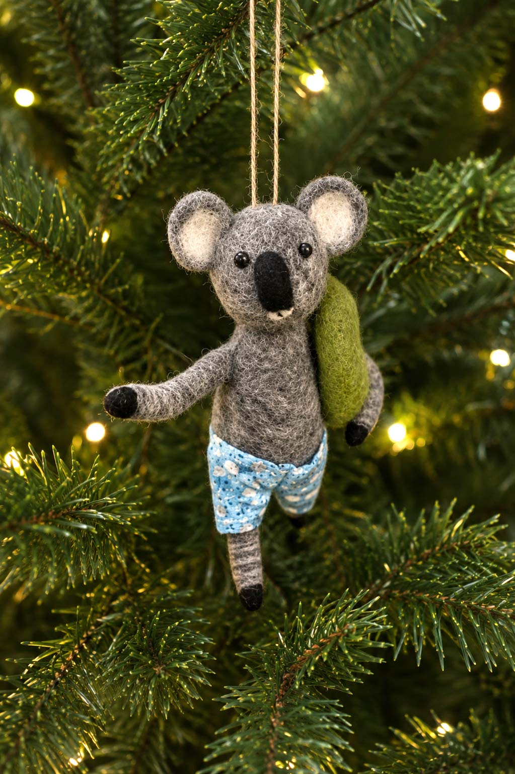 Felt Ornament Koala Swimmer