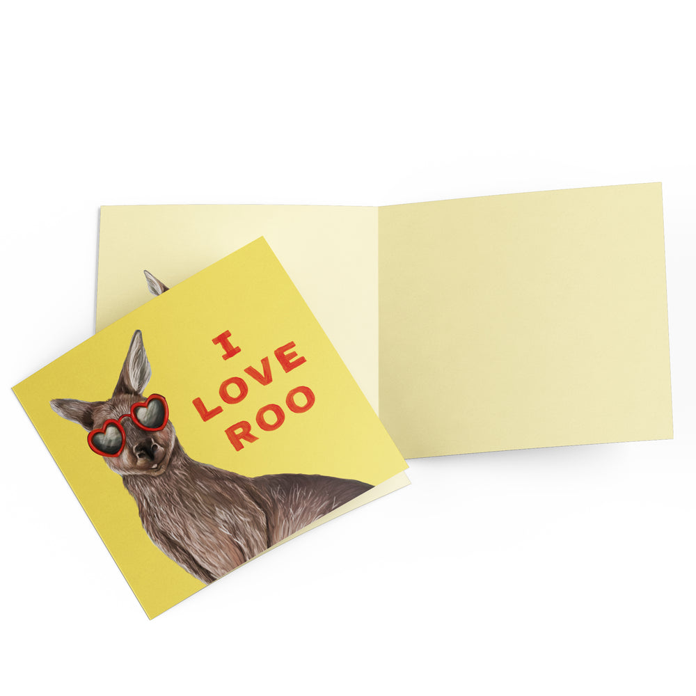 Greeting Card I love roo