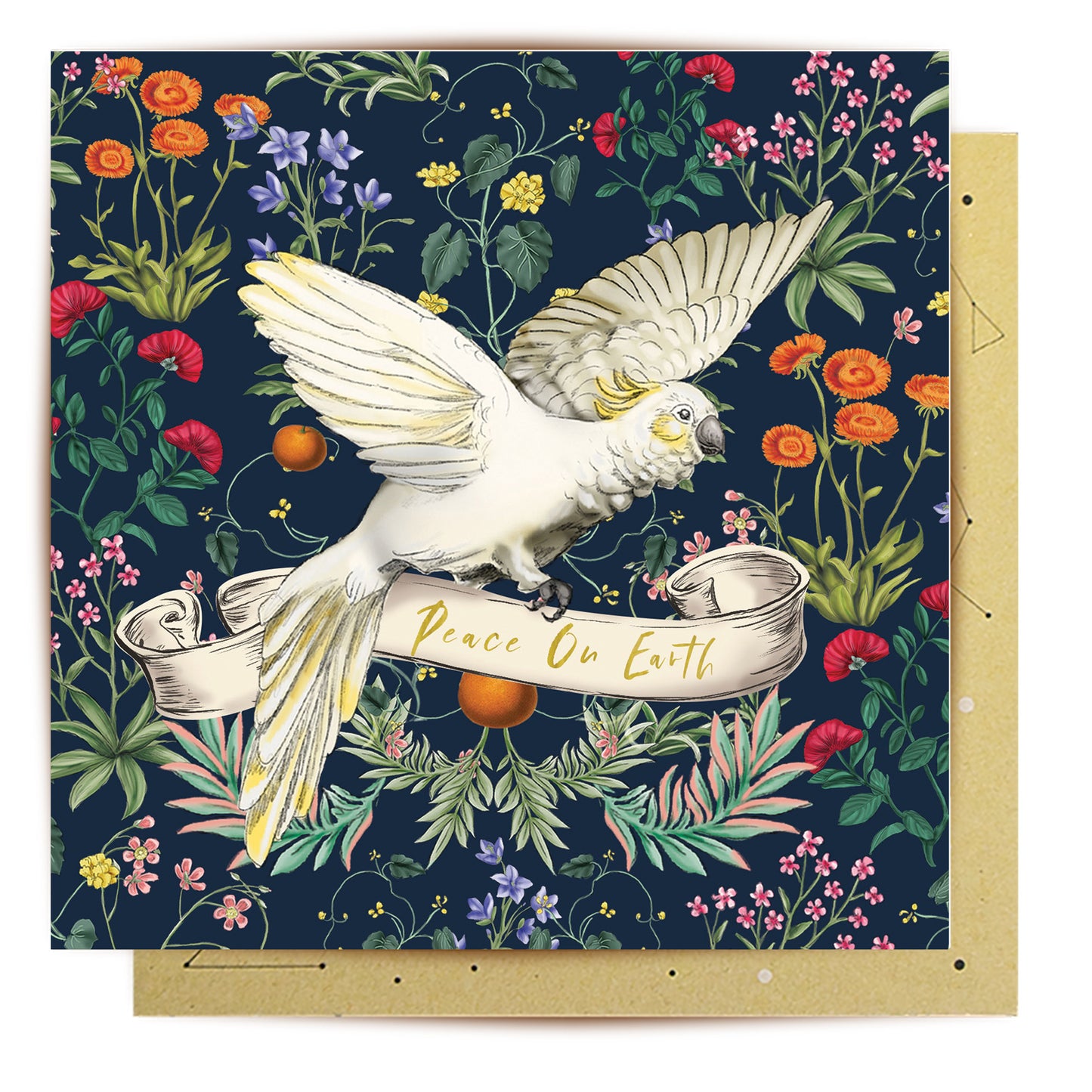 Greeting Card Peace On Earth Cockatoo