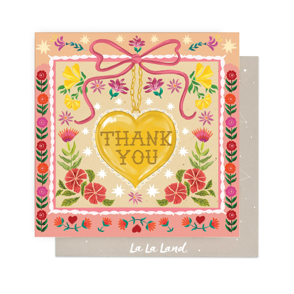 Greeting Card Thank you Charm