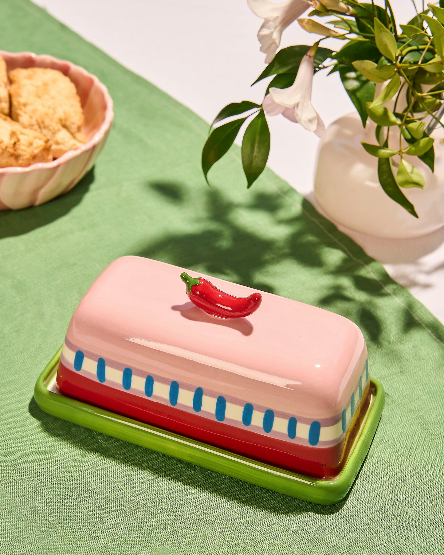 Seaview Stoneware Hot Chilli Butter Dish