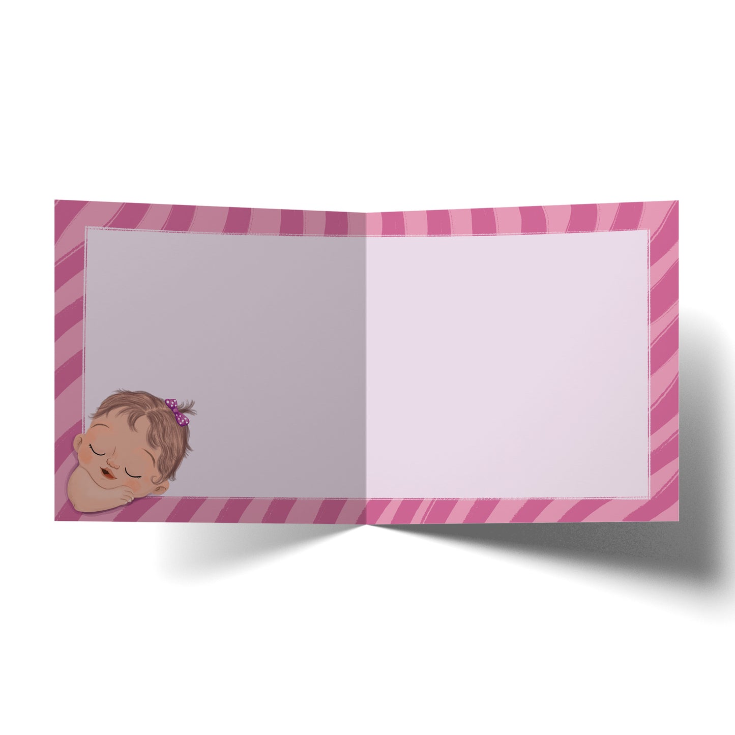 Greeting Card Cute Little Human Girl