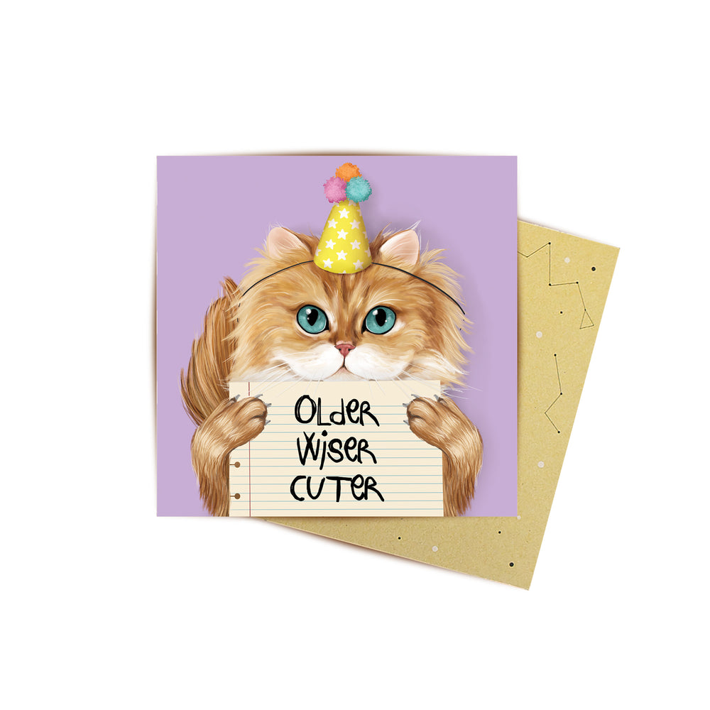 Mini Card Older Wiser Cuter