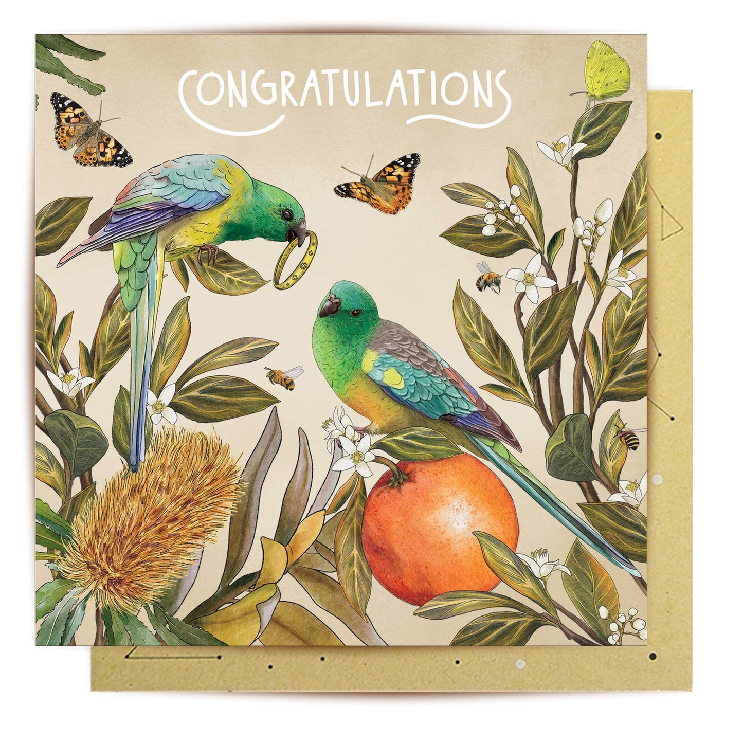 Greeting Card Married At Golden Hour