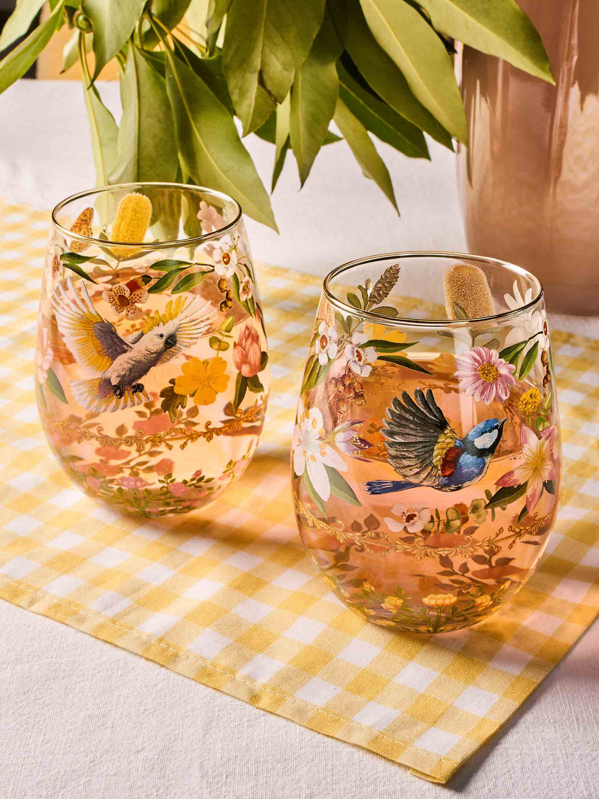 Glass Tumbler Large Set The Secret World Of The Bush (Set of 2)