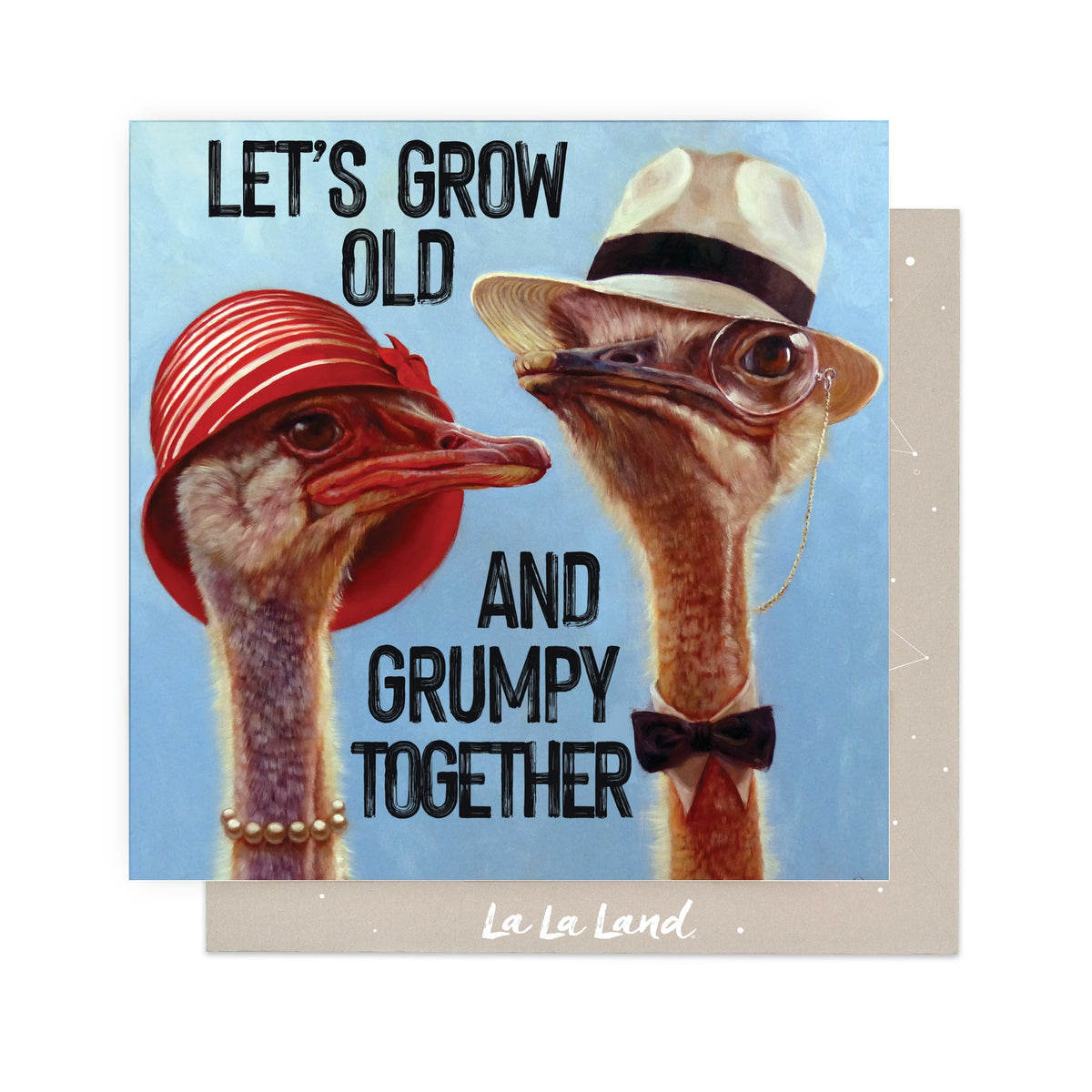 Greeting Card Ostrich Couple