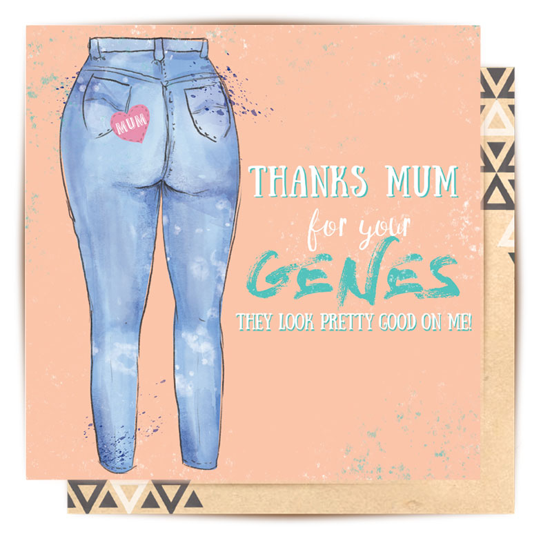 Greeting Card Mum Genes