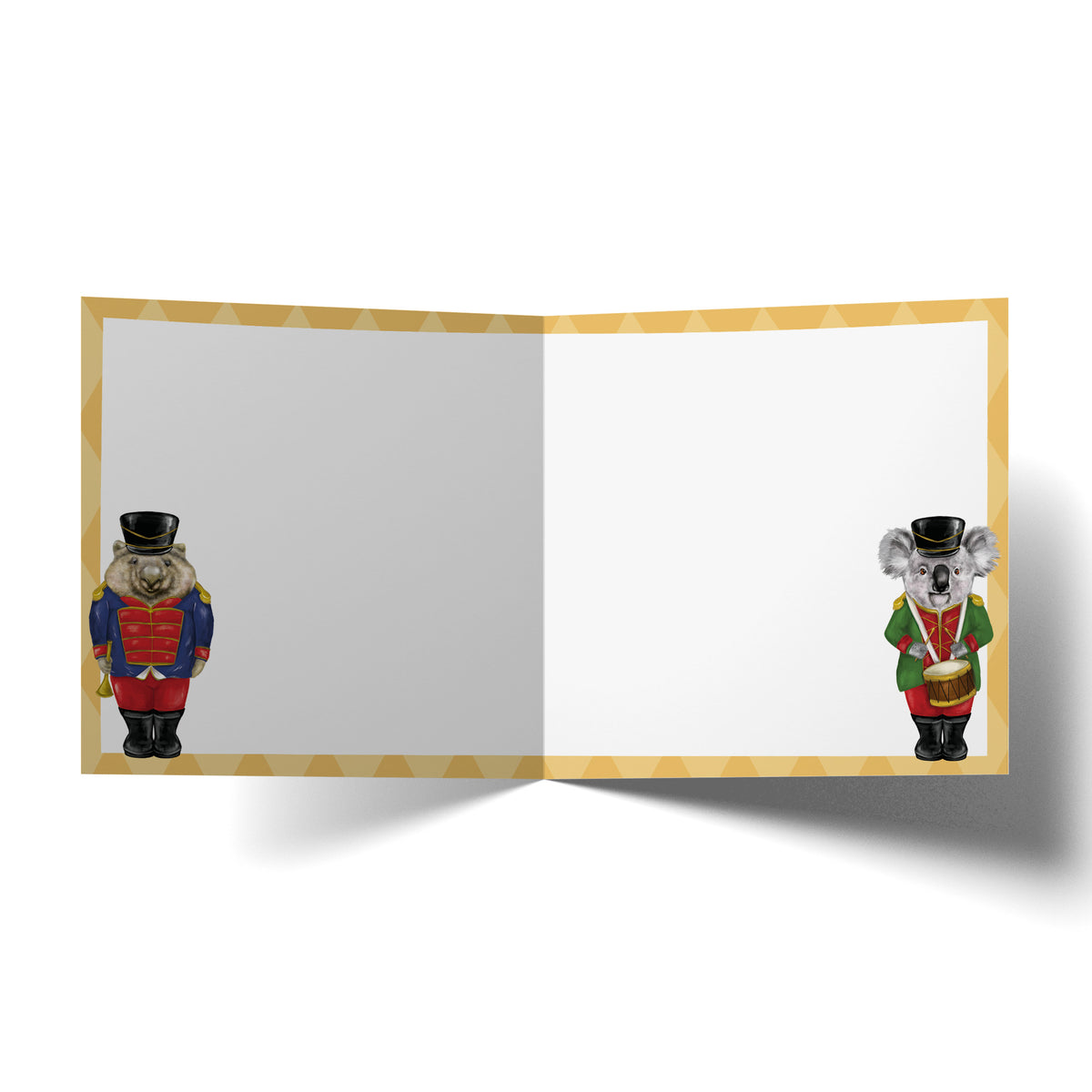 Greeting Card Fuzzie Nutcrackers