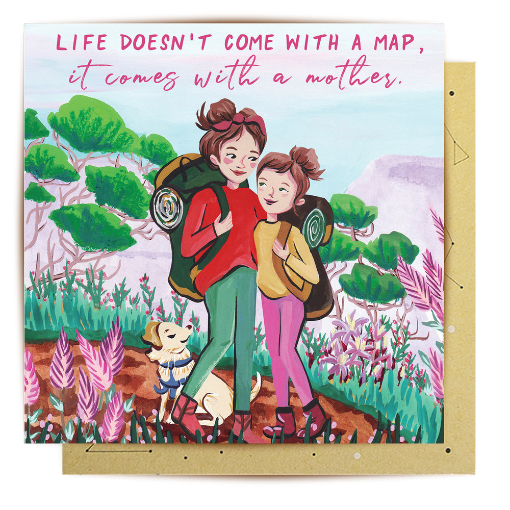 Greeting Card  Mother Map