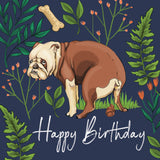 Greeting Card Birthday Bulldog