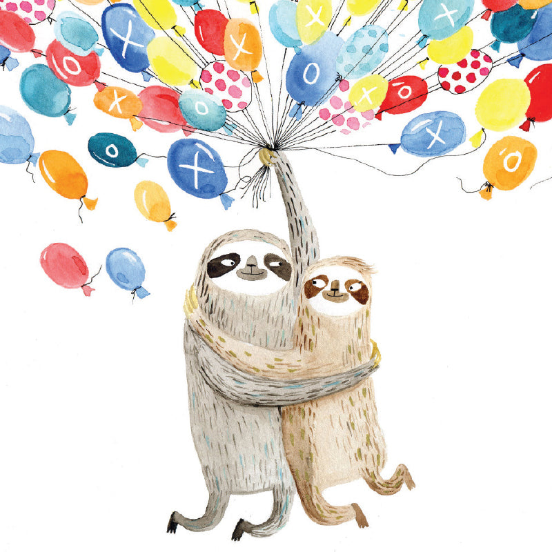 Mini Card Sloth Balloons