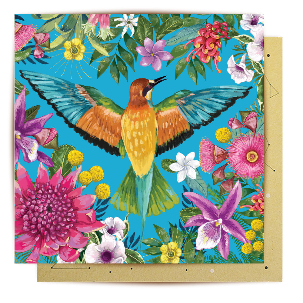 
                      
                        Greeting Card Tropicana Australiana Blue Bird
                      
                    