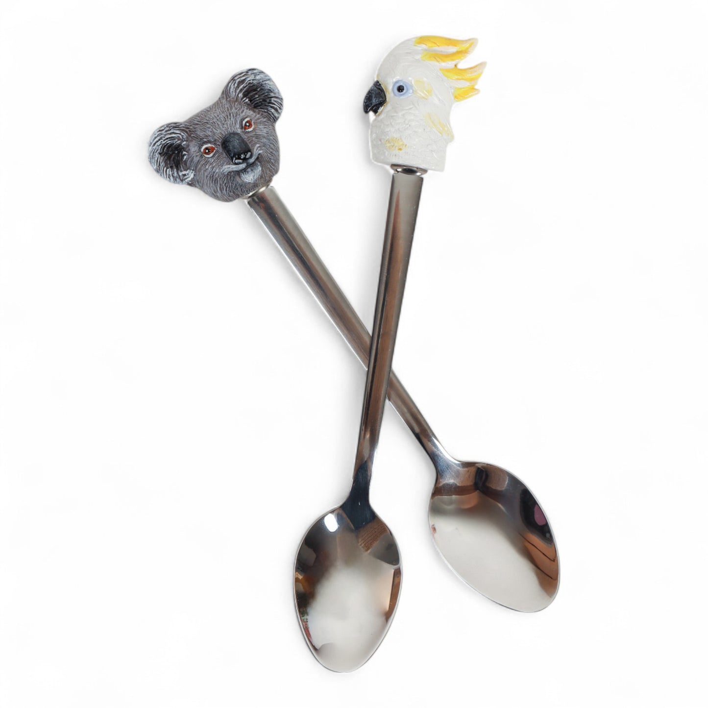 Resin Spoons Aussie Cuties Koala & White Cockatoo