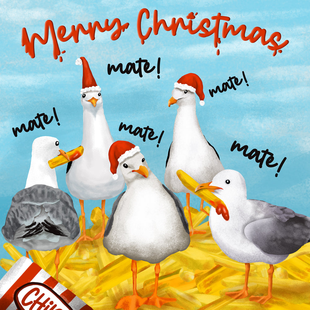 
                      
                        Greeting Card Santa Seagulls
                      
                    