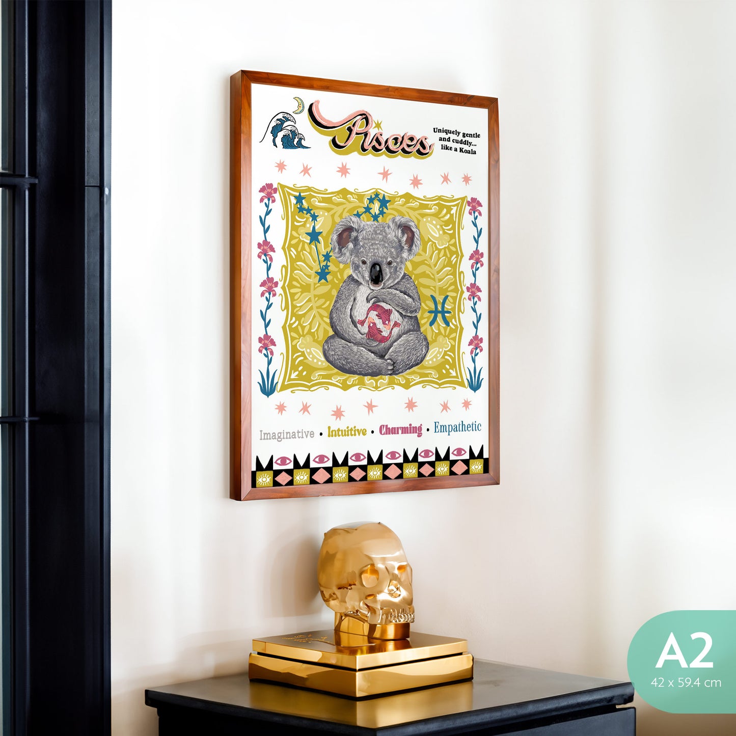 Art Print Aussie Astrology Pisces