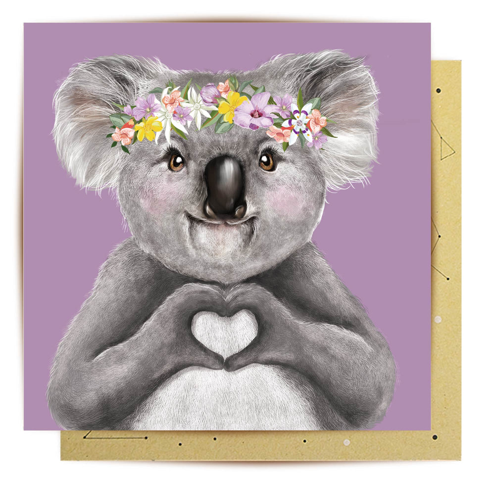 
                      
                        Greeting Card Heart Koala Girl
                      
                    