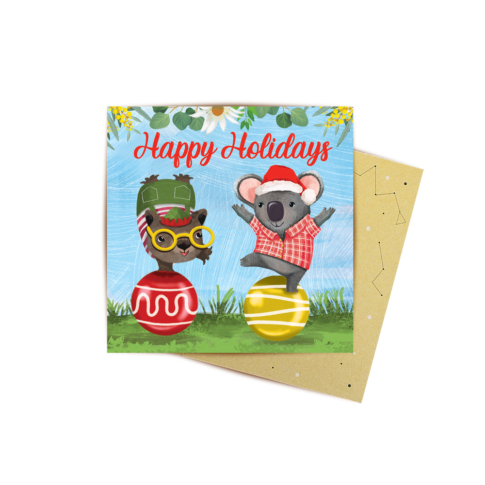 Mini Card Bush Party Happy Holidays