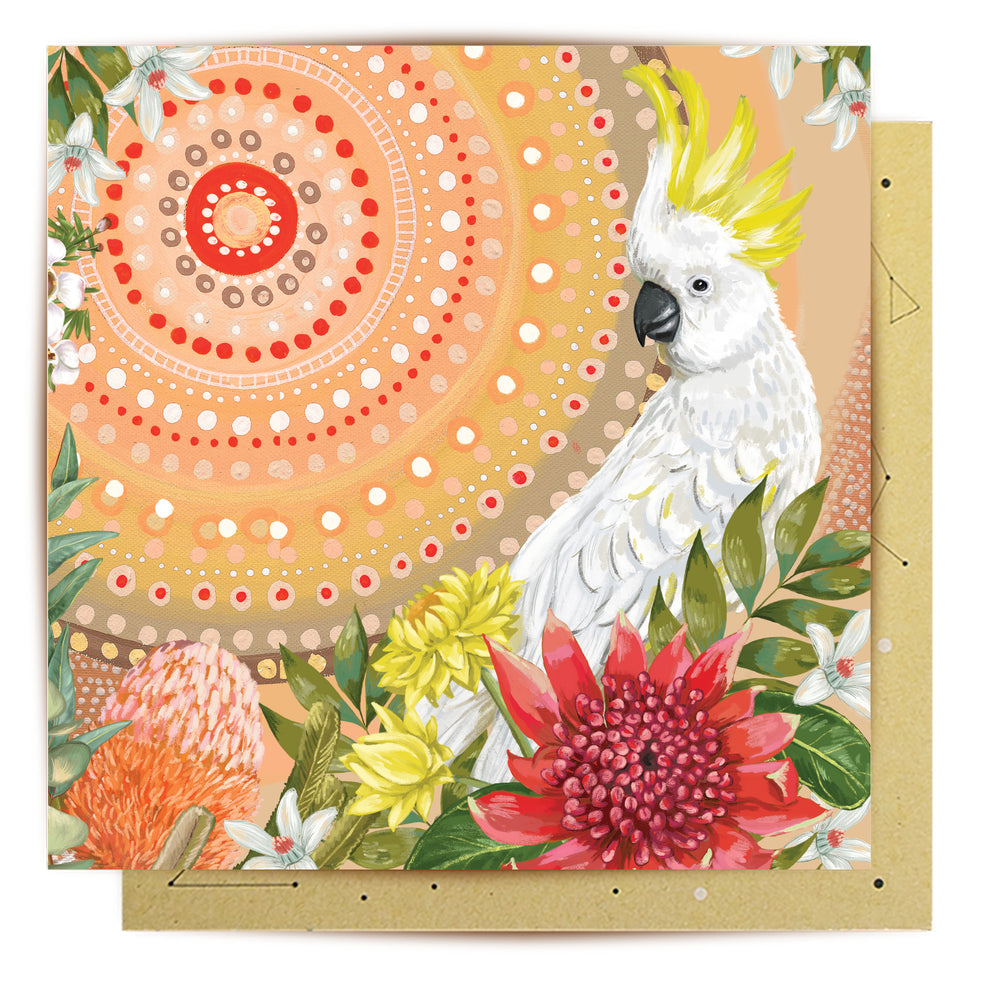 Greeting Card Sacred Country Vol.2 White Cockatoo