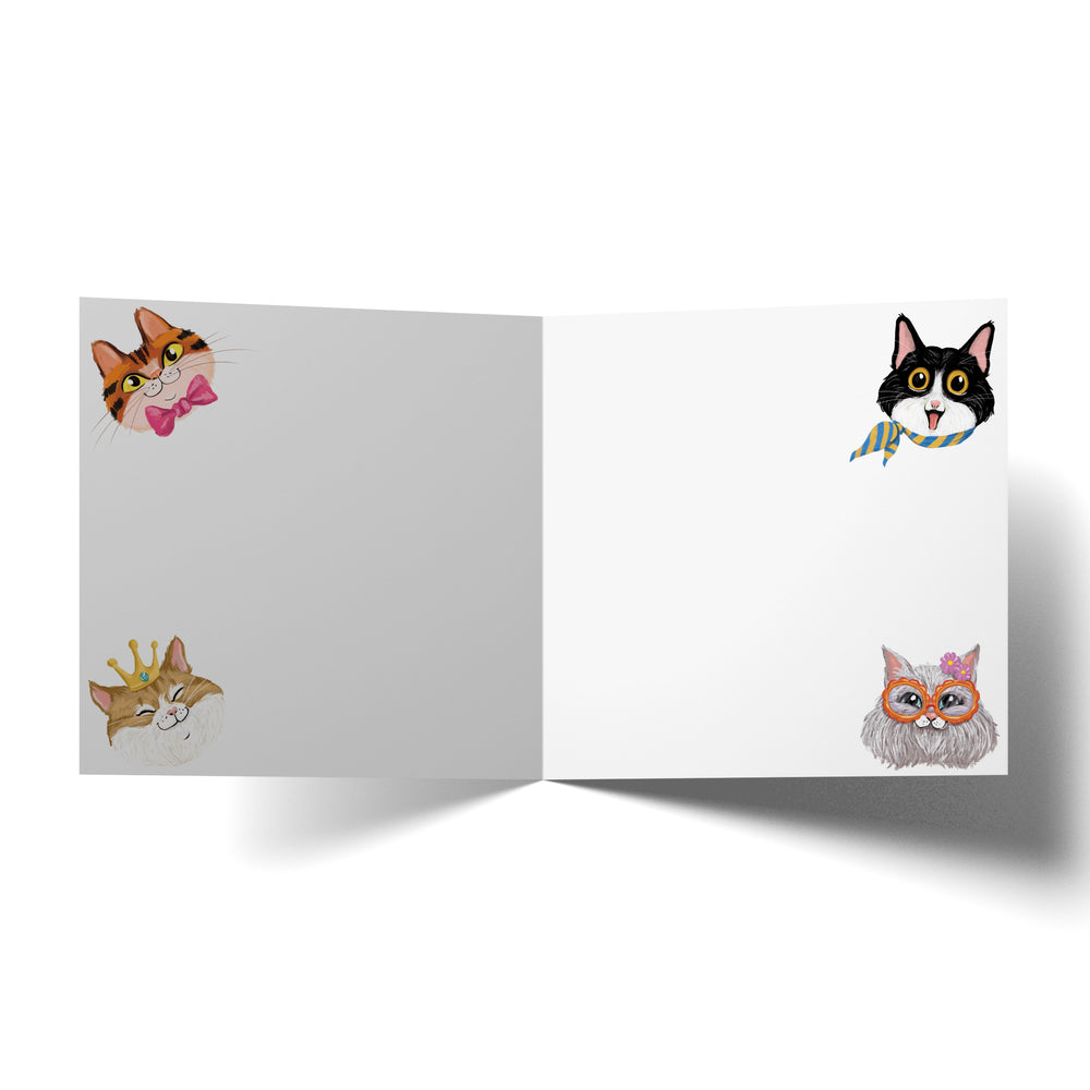 
                      
                        Greeting Card Happy Birthday Cat Family
                      
                    