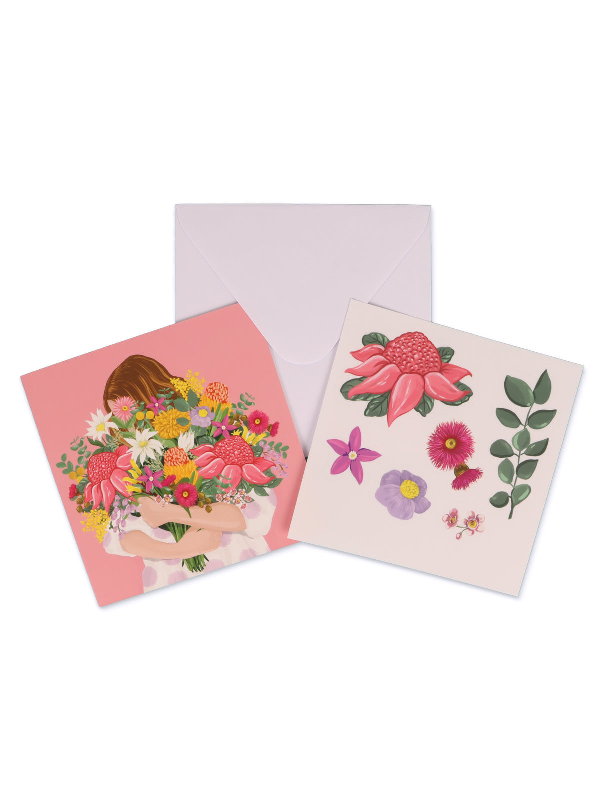 Sticker Card Bouquet Hug