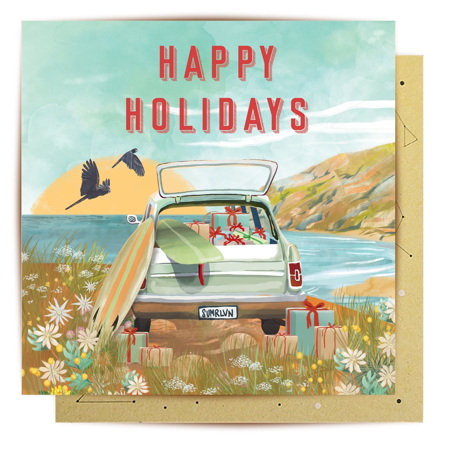 Greeting Card Christmas By The Coast
