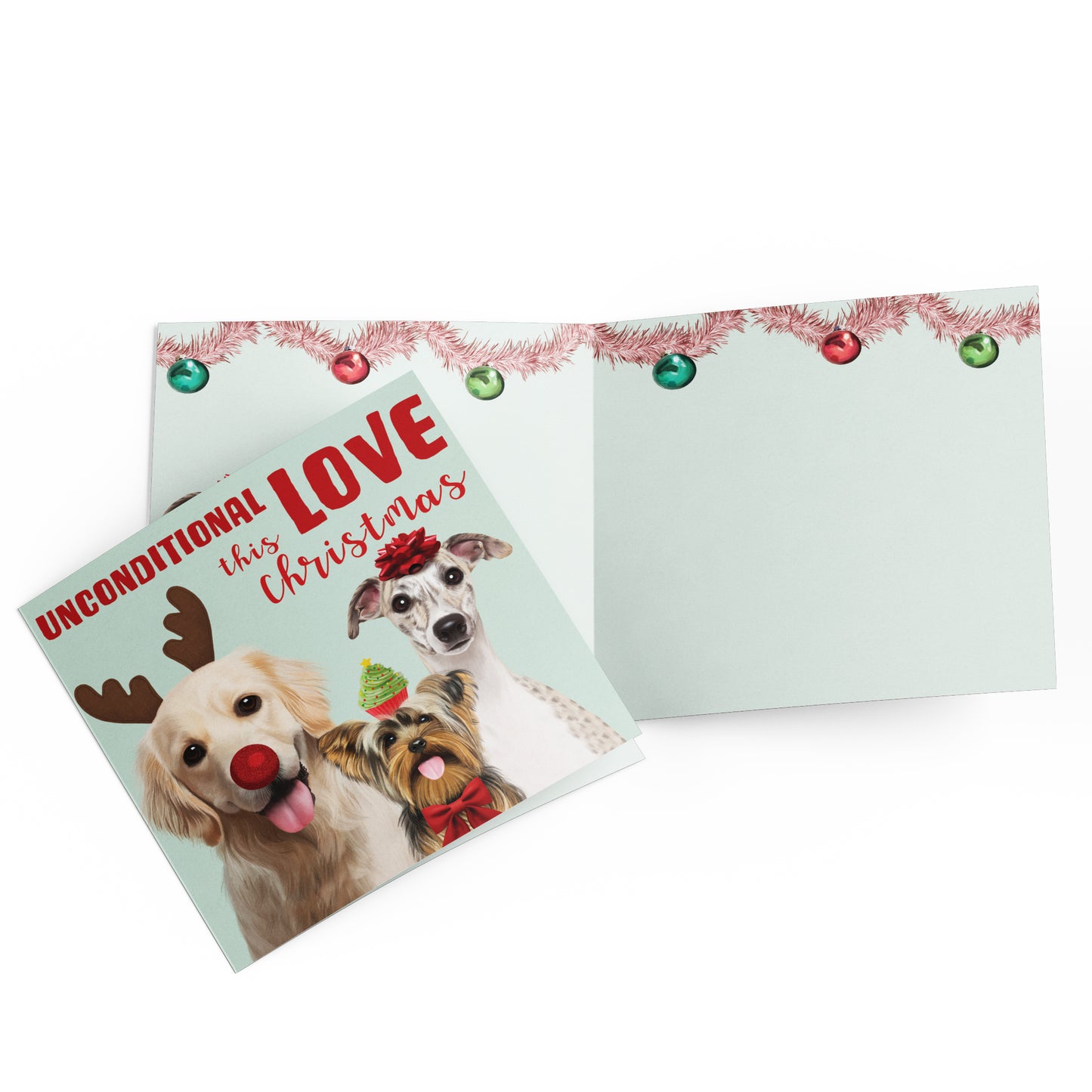 Greeting Card Unconditional Love Dogs