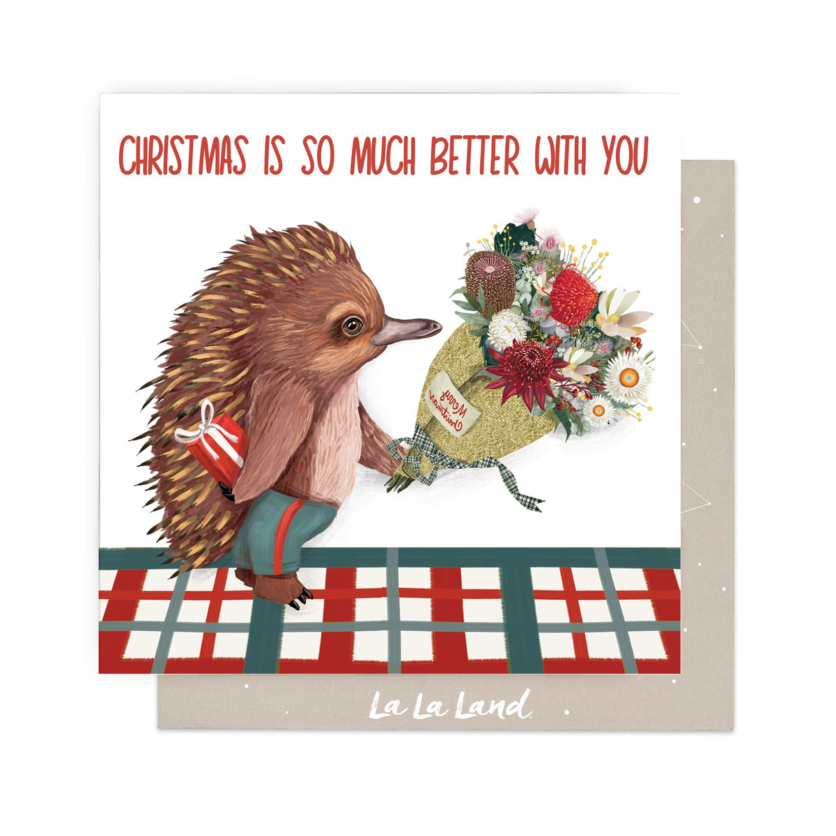 Greeting Card Echidna Bouquet