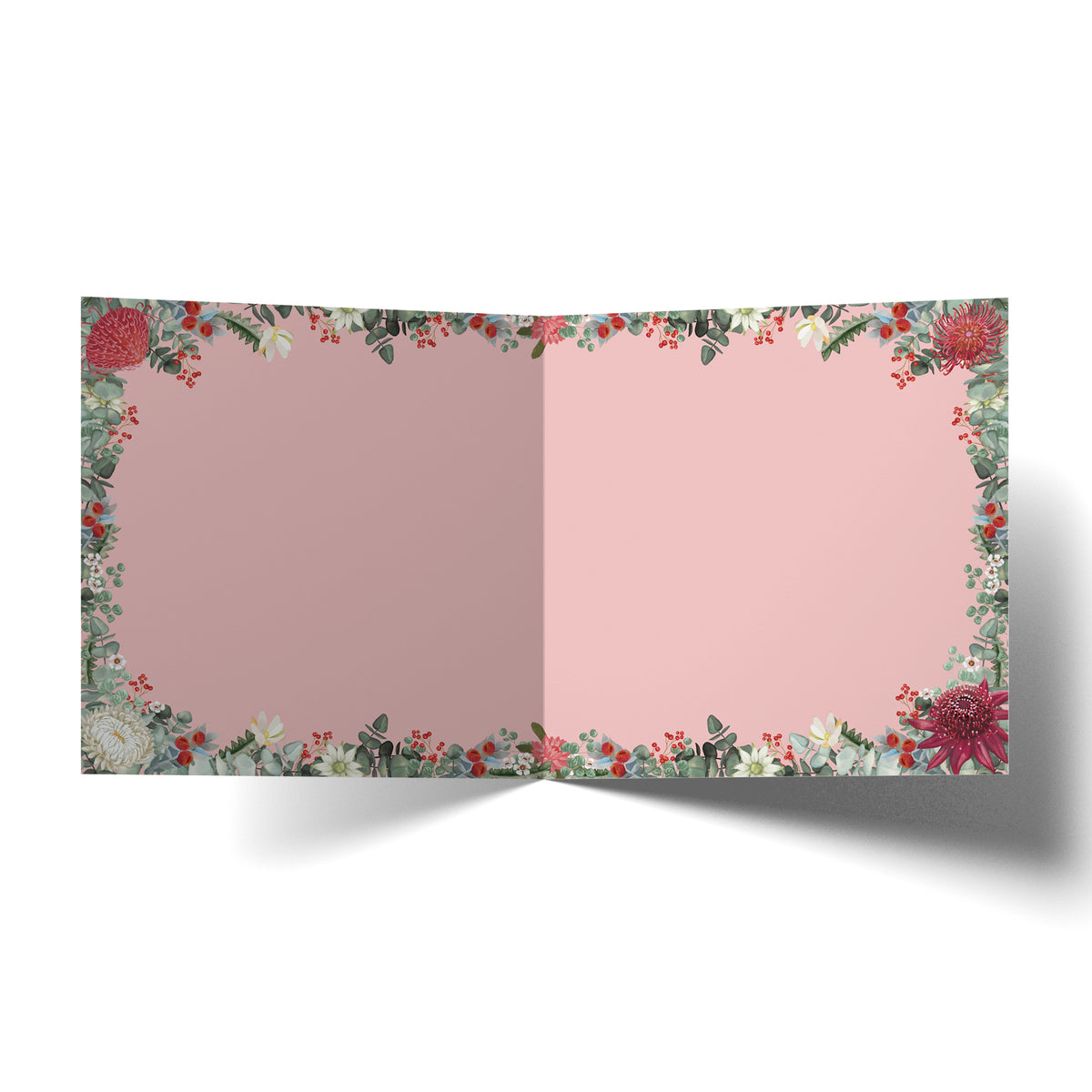 Greeting Card Girl Bouquet Xmas