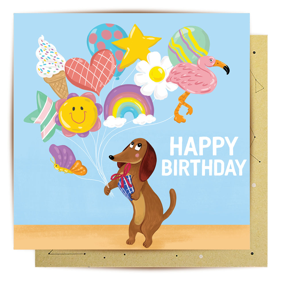 
                      
                        Greeting Card Dachshund Balloons
                      
                    