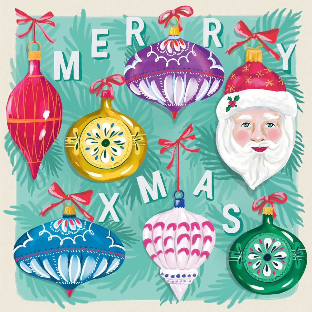 
                      
                        Greeting Card Retro Baubles
                      
                    