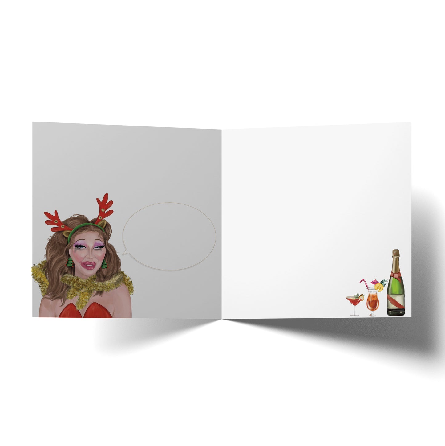 Greeting Card Ho Ho Ho Hammered