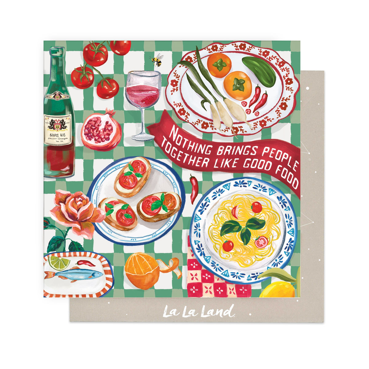 Greeting Card Italian Table