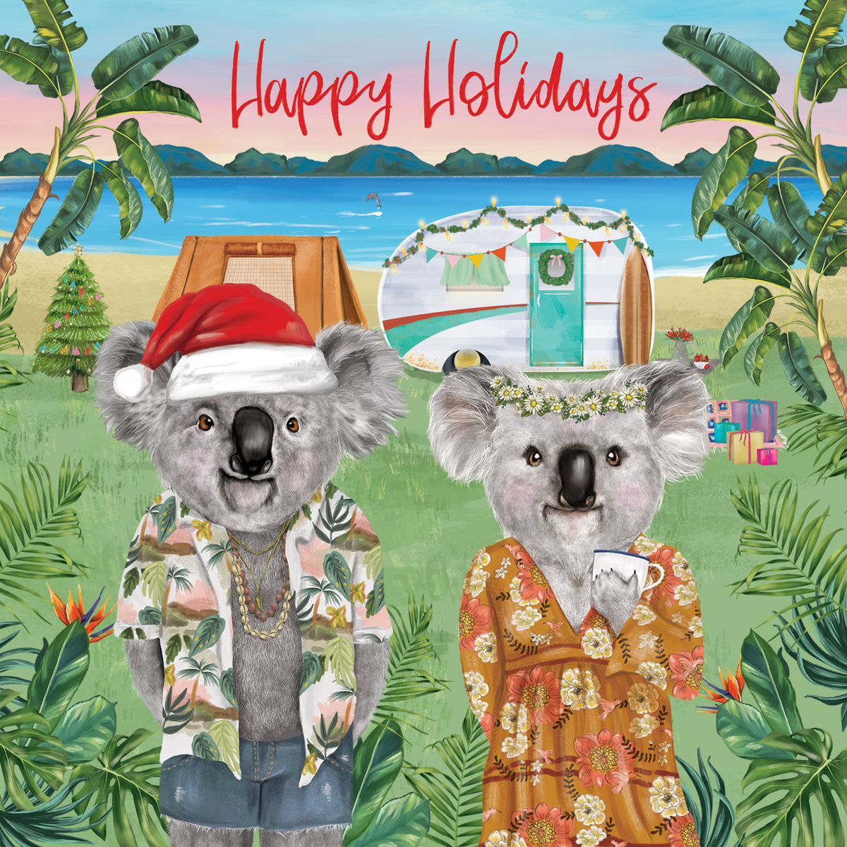 Greeting Card Bob & Barb Camping