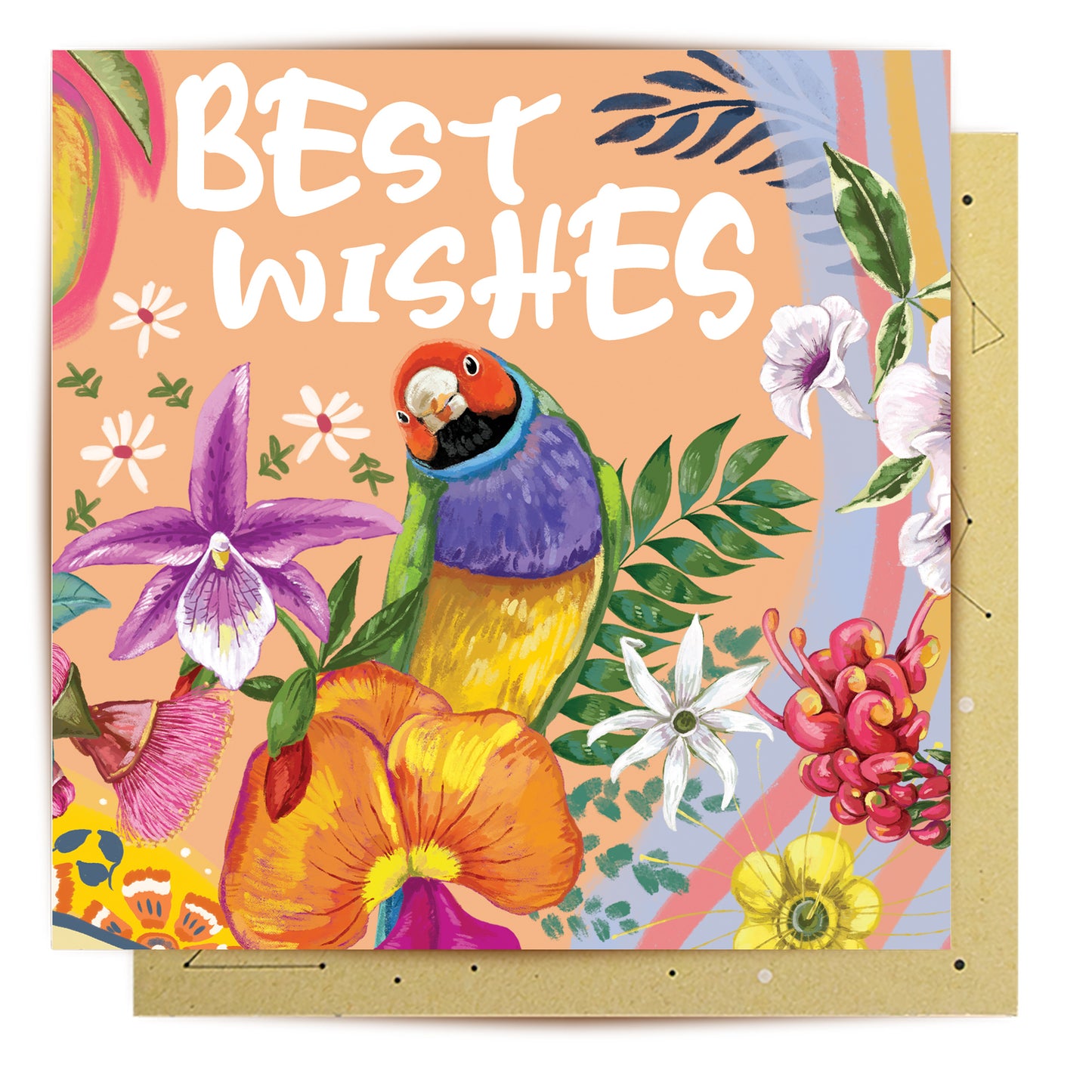 Greeting Card Best Wishes Tropicana