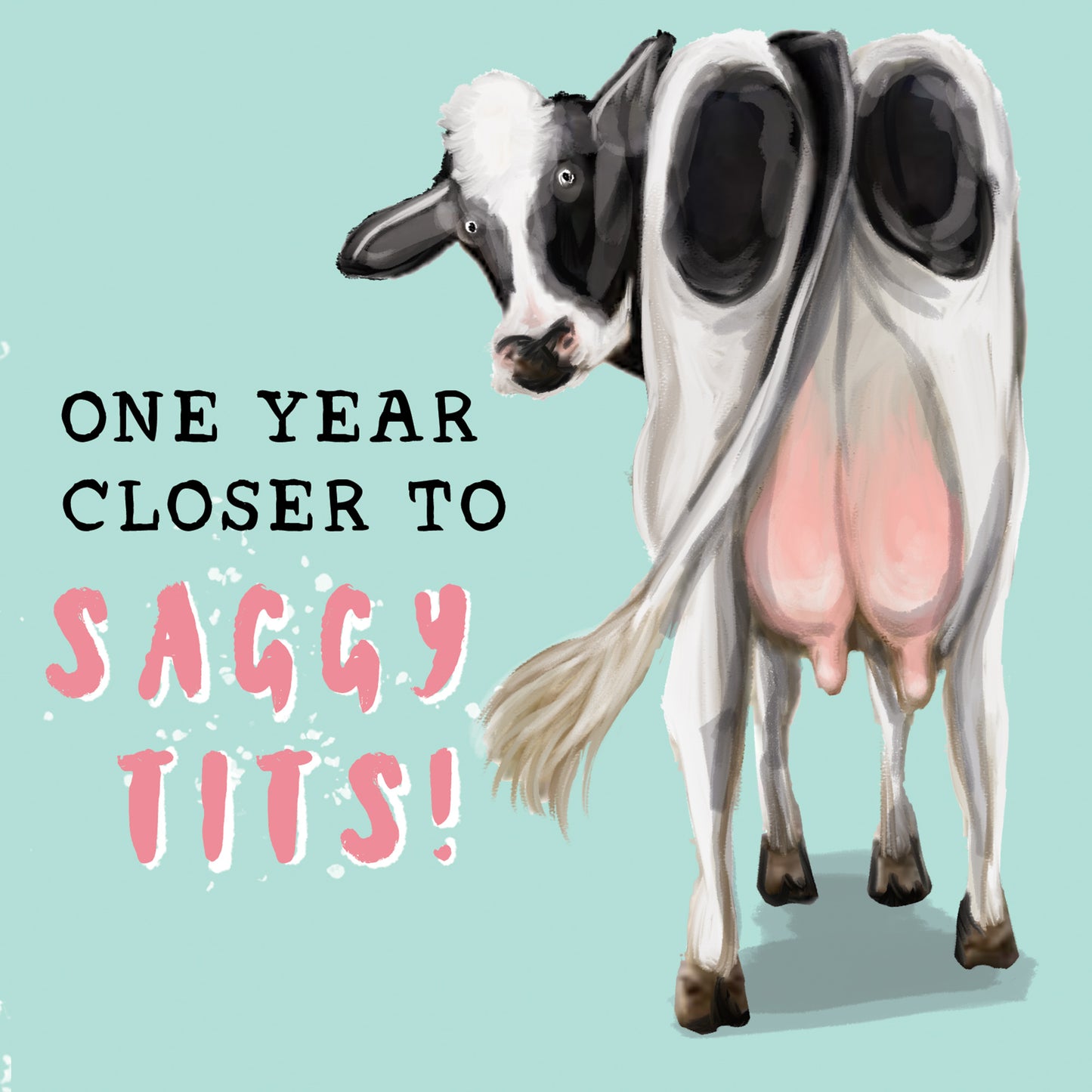 Greeting Card Saggy Tits