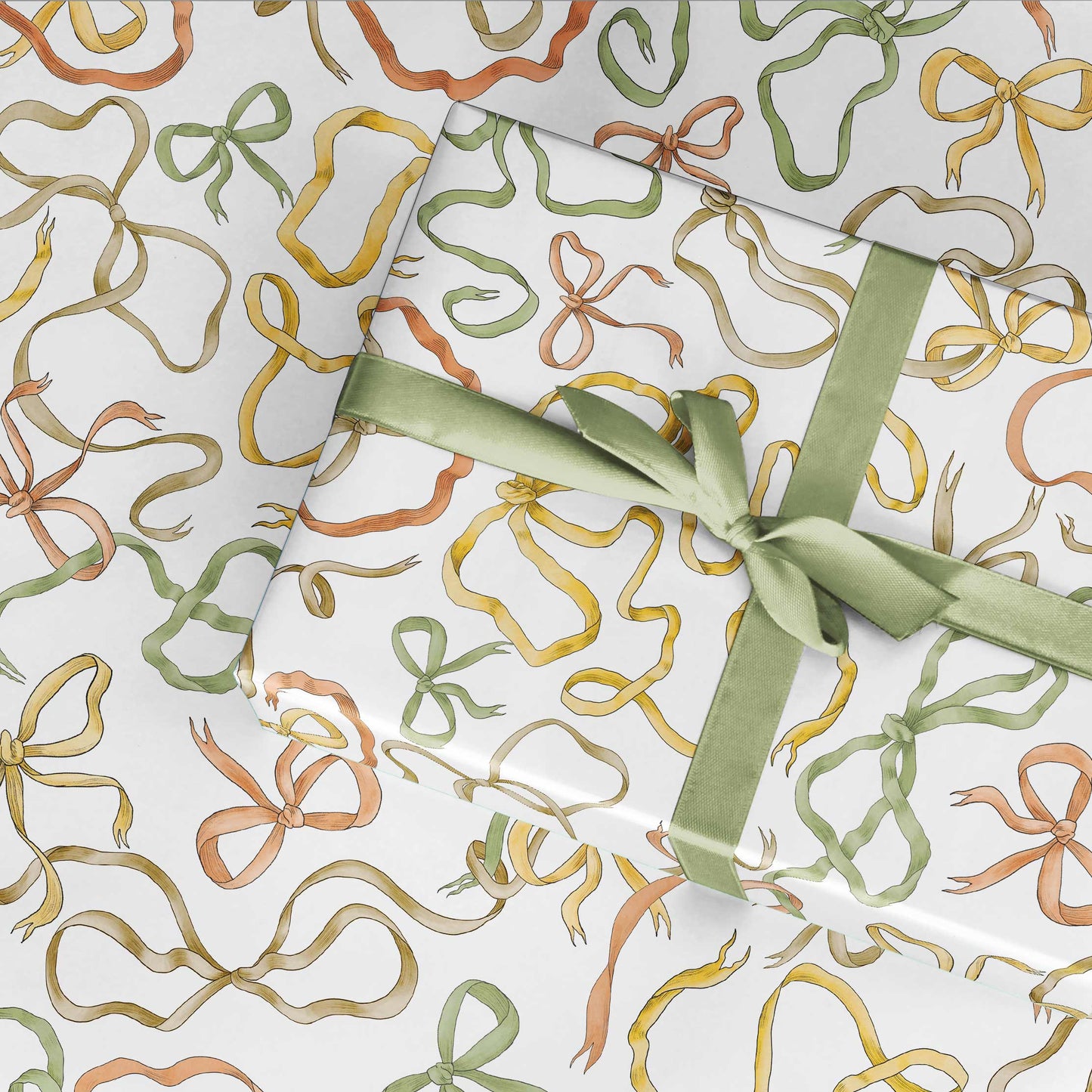 Flat Wrapping Paper Golden Hour Ribbons